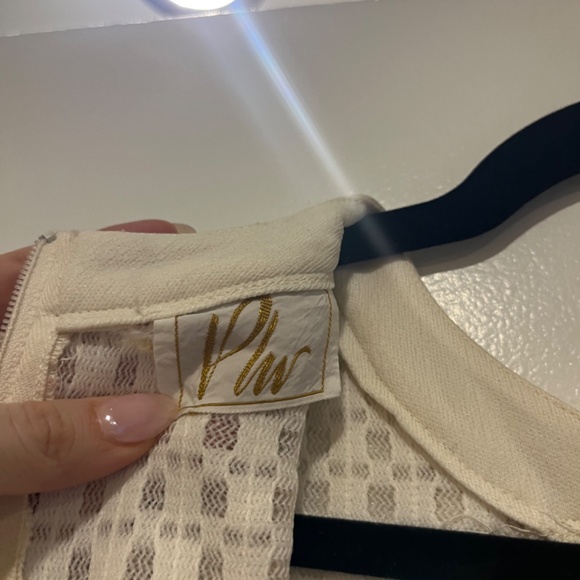 Vintage PLW Midmod Cream Shift Dress - Picture 5 of 5